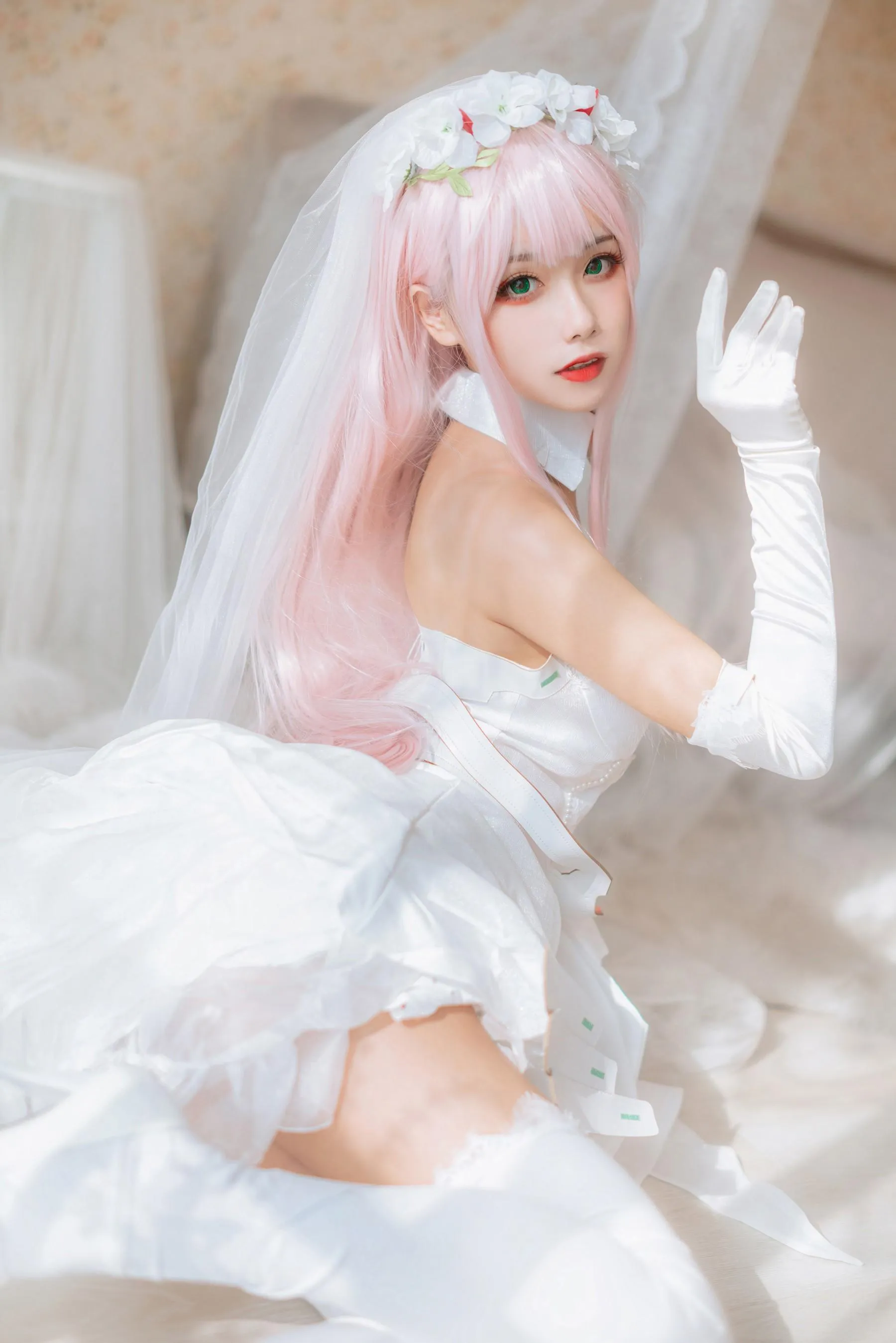 Momoko葵葵 – NO.36 DARLING in the FRANXX 02 泳装 兔女郎花嫁 [61P]插图7